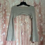 SheIn  Beige Crochet Bell Sleeve Shrug Photo 4