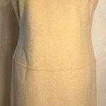 Kenar WomensNeutral Minimalist Crêpe/Tan Wool Blend Sleeveless Midi Dress|Size:8 Photo 0