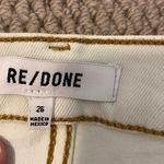RE/DONE  70s Stove Pipe Ultra High Rise Straight Ankle Jeans Bleach White size 26 Photo 7