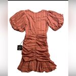 Lulus Cherish This Moment Rusty Rose Ruched Asymmetrical Mini Dress NWT Photo 6