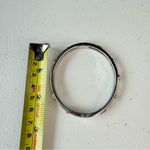 Coach  signature Hinged Silver color Bangle Bracelet with cubic zirconia Photo 6