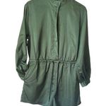 Hunter for Target Womens Satin Utility Romper in Olive Green Photo 0