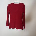 Year Of Ours  Red Long Sleeve Bow Tie Front Shirt Size Medium Photo 2