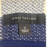 Ann Taylor Plaid Jacket & Skirt Set Size 2 Blue White Textured Button Blazer Photo 1