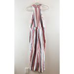 Crystal Sky Halter Neck Sleeveless Flare Leg Striped Tasseled Jumpsuit Pink 5 Size undefined Photo 13