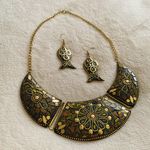 Free People Rare Indian Handcrafted Necklace Set Photo 2