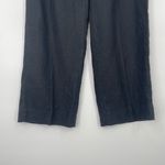 Banana Republic Women's Highwaisted Wide Leg Chambray Style Black Linen Pants 10 Photo 5
