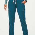 FIGS Womens New  High Waisted Yola W Yoga Scrub Pants Caribbean Blue 5XLR Photo 0