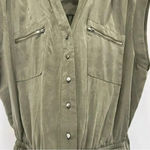 Bar III  Jumpsuit Green Olive Utility Sz XXL Photo 3