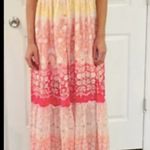 NEW House Of Harlow 1960 Ruffled Tiered Floral Metallic Maxi Dress Yellow Size XS Photo 4