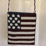 AMERICAN FLAG BEADED CROSSBODY BAG Red Photo 0