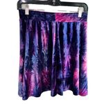 Velvet Tie Dye Skater Skirt Pink Purple Blue Flared A Photo 1