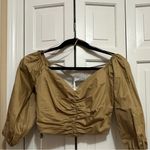 Kaos Italian cropped blouse biscotti color size 2 Brown Photo 3