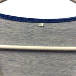 Blue and White Sleeveless Lagenlook Tee Shirt Dress or Coverup Womens XL Photo 9