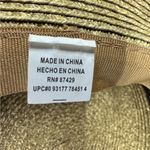 Wide Brim Sun Hat Packable Outdoors Hiking Beach Vacation Straw Metallic Striped Black Photo 6