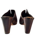 Patricia Nash  floral metallic tooled mule stacked heal leather sole W7 Photo 4