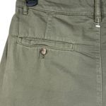 Free People  SZ 0 Billie Chino Shorts Hi-Rise Pleated Pockets Zip-Fly Army Green Photo 4
