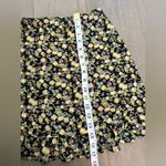 SO  Good For Life Floral Ruffle Hem Mini Skirt Black/purple/green/yellow Women M Photo 4