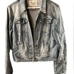 American Rag  Jean Jacket Denim Trucker Juniors Sz XL Med Wash Soft Lightweight Photo 0