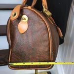 ETRO MILANO Red Paisley Speedy 20 Small Boston Travel Tote Bag Lock and 2 Keys Size 27 Photo 13