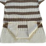 Pilcro Anthropologie  Longline Stitch Sweater Womens Size Small Neutral Stripes Photo 5