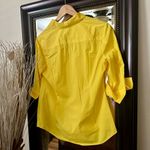 Moda International Yellow Button Up Blouse Size Small Photo 2