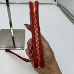 Cole Haan  Red Snakeskin Wristlet Wallet Clutch Card Holder Zip Around Photo 9