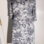 Collections BONGO Navy & White Paisley Wrap Dress Photo 6