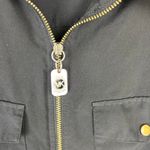 Michael Michael Kors Womens Black Zip Front Long Sleeve Shirt Size Small Photo 4