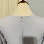 Polagram  Light Blue Embroidery Long Sleeves Cottagecore Peasant Zippered Dress S Photo 8