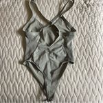 Free People Movement Good Karma Bodysuit Smoked Sage Size Medium/Large Green Photo 3