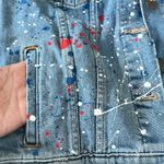 Levi's Premium Womens Paint Splatter "Doritos" Cotton Blend Denim Jacket Photo 8