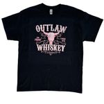 Gildan Outlaw Whiskey Women's Black Short Sleeve Small T-Shirt Photo 1