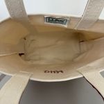LL Bean Small Boat and Tote Bag Open Canvas Burgundy Monogrammed DHM EUC READ Red Photo 3