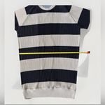 Terrell Dominick Striped Balloon Top Oversized Tunic Long Sleeve Dress Ribbed Black Size undefined Photo 7