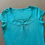 love cotton  Scoop Neck Henley Tee Photo 2