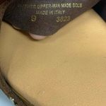 Made in Italy Brown Leather Platform Slingback Sandal Wood Chunky Heel Size 9 Photo 10