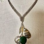 Kenneth Cole green abalone charm necklace Photo 0