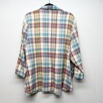 Alfred Dunner Shirt Womens 22 Plaid Button Front Country Barn Stretch Breathable Pink Size 22W Photo 5