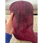 Roper Riley Scroll Embroidered Faux Leather Cowboy Boots 8.5 country concert Red Photo 9