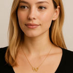 Women's Unbranded Gold Bow Necklace One Size Photo 0