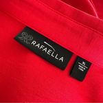 Rafaella NEW Red Collared V-Neck Long Sleeve Popover Blouse Size XL Photo 7
