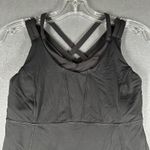 Lululemon  Beat The Heat Tank Womens 4 Black Strappy Built In Bra Tennis Running Photo 1