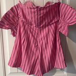These Three Boutique Pink two tone pinstripe romper Photo 2