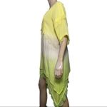 Pink Memories Women’s Size 42 L Yellow Green Tan Tie Dye Lace Trimmed Dress Size L Photo 4