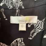 Anthropologie  Porridge Zebra Cotton Black Hi-Low Sleeveless Dress w Belt NWOT Photo 4