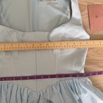 Anthropologie BHLDN US Small Jemma Scoop Neck Fit & Flare Mini Dress Powder Blue Photo 10