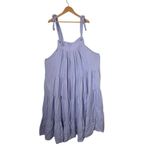 GabyGa Tiered Maxi Linen Dress Womens One Size Purple Cottagecore Festival Beach Photo 3