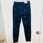 Warp + Weft MPX Milan High Rise Skinny Jeans Star Patterned Dark Blue 28 NWT Photo 6