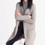 Madewell Gray Waffle Stitch Sweater Coat Duster Size Small Photo 10